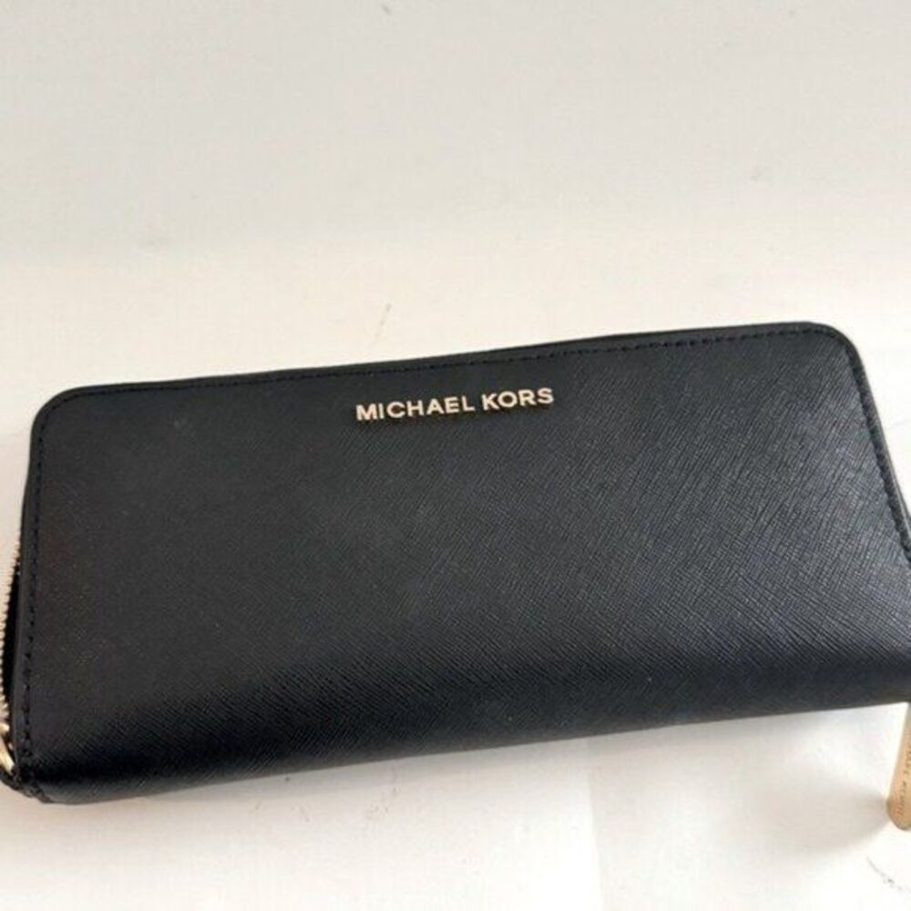 MICHAEL Michael Kors Jet Set Travel Continental Wallet black bag - Picture 9 of 12